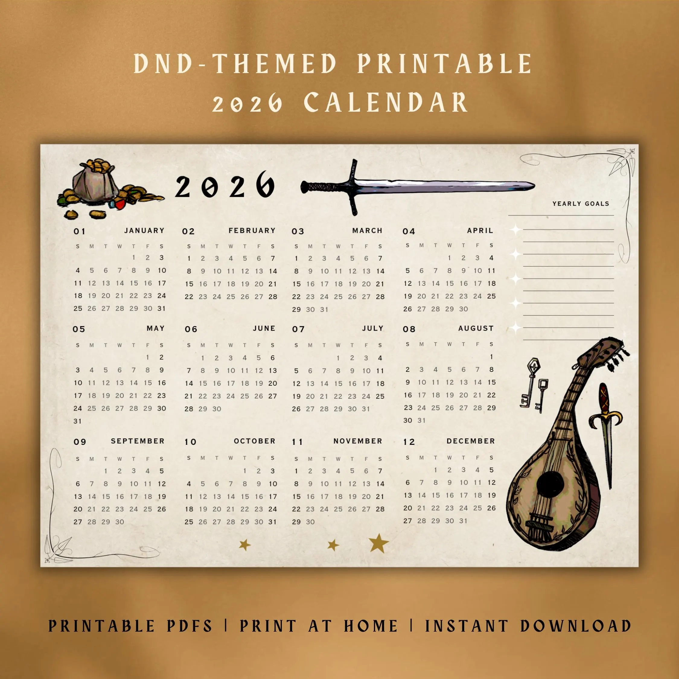 Printable Blank Dnd Calendar