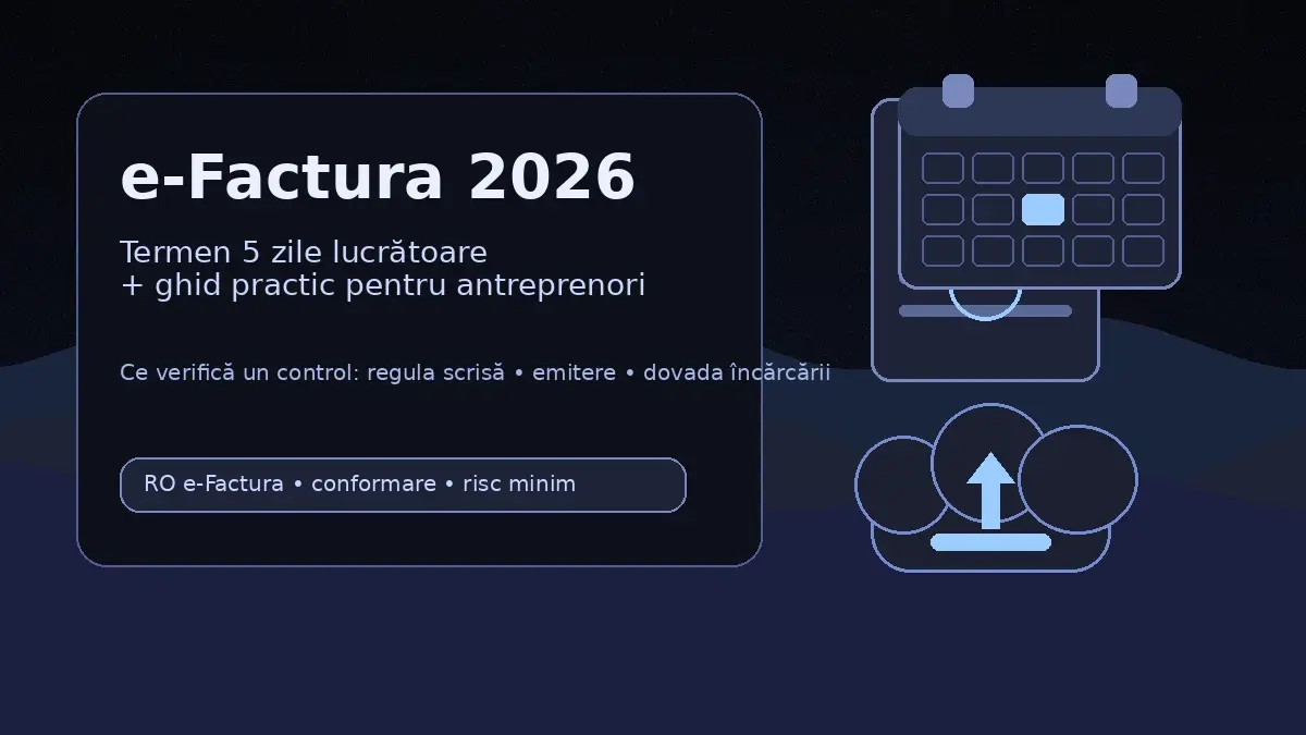 E factura 2026 Termen 5 Zile Lucratoare Ghid Complet