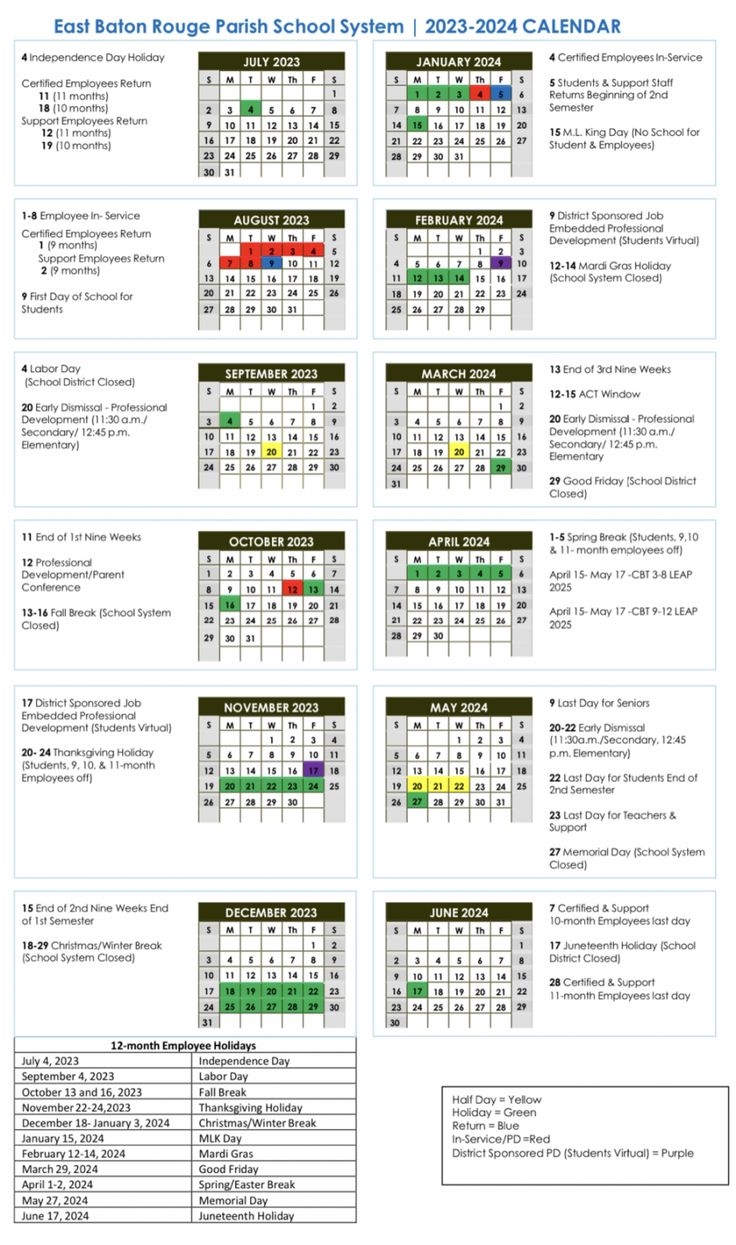 Ebr School Calendar 2024