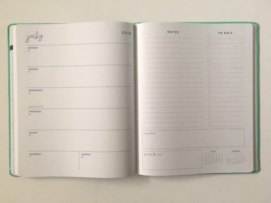 Eccolo Weekly Planner Review Horizontal Notes Layout Pros 