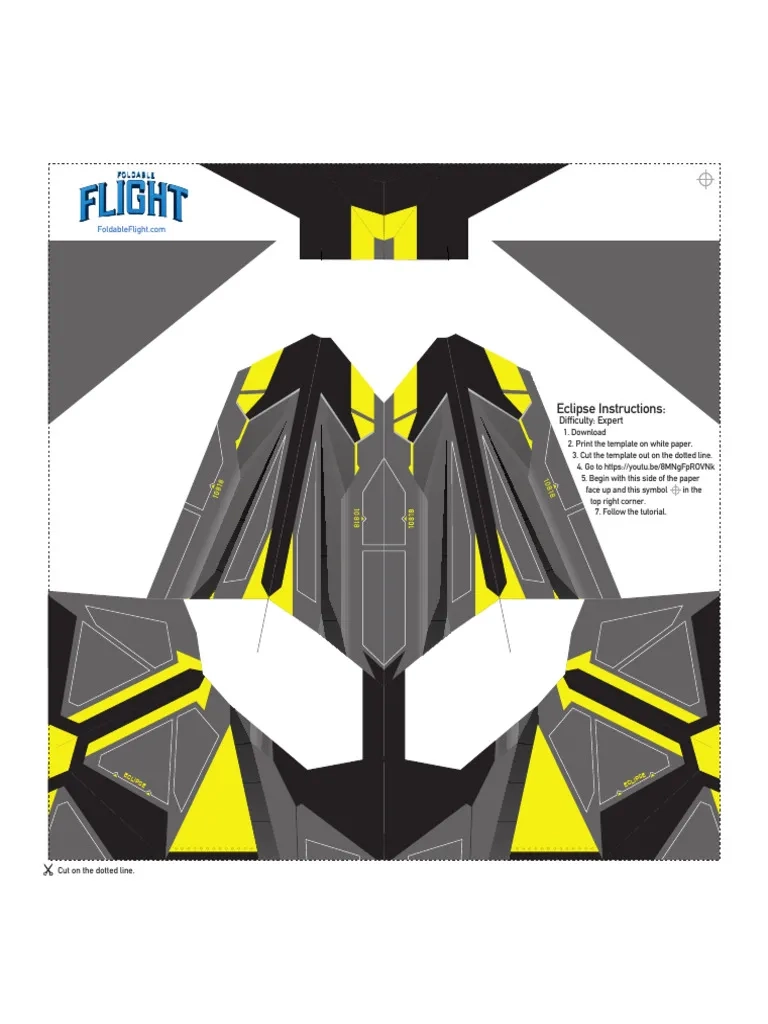 Paper Airplane Design Printable Foldable Flight Templates