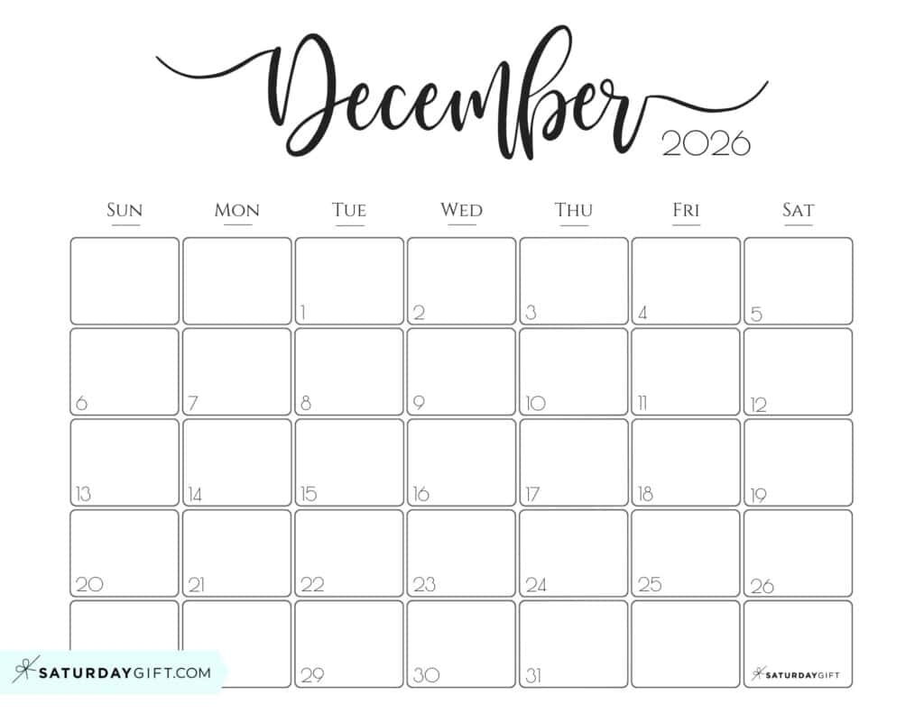 December 2026 Calendar Starting Monday