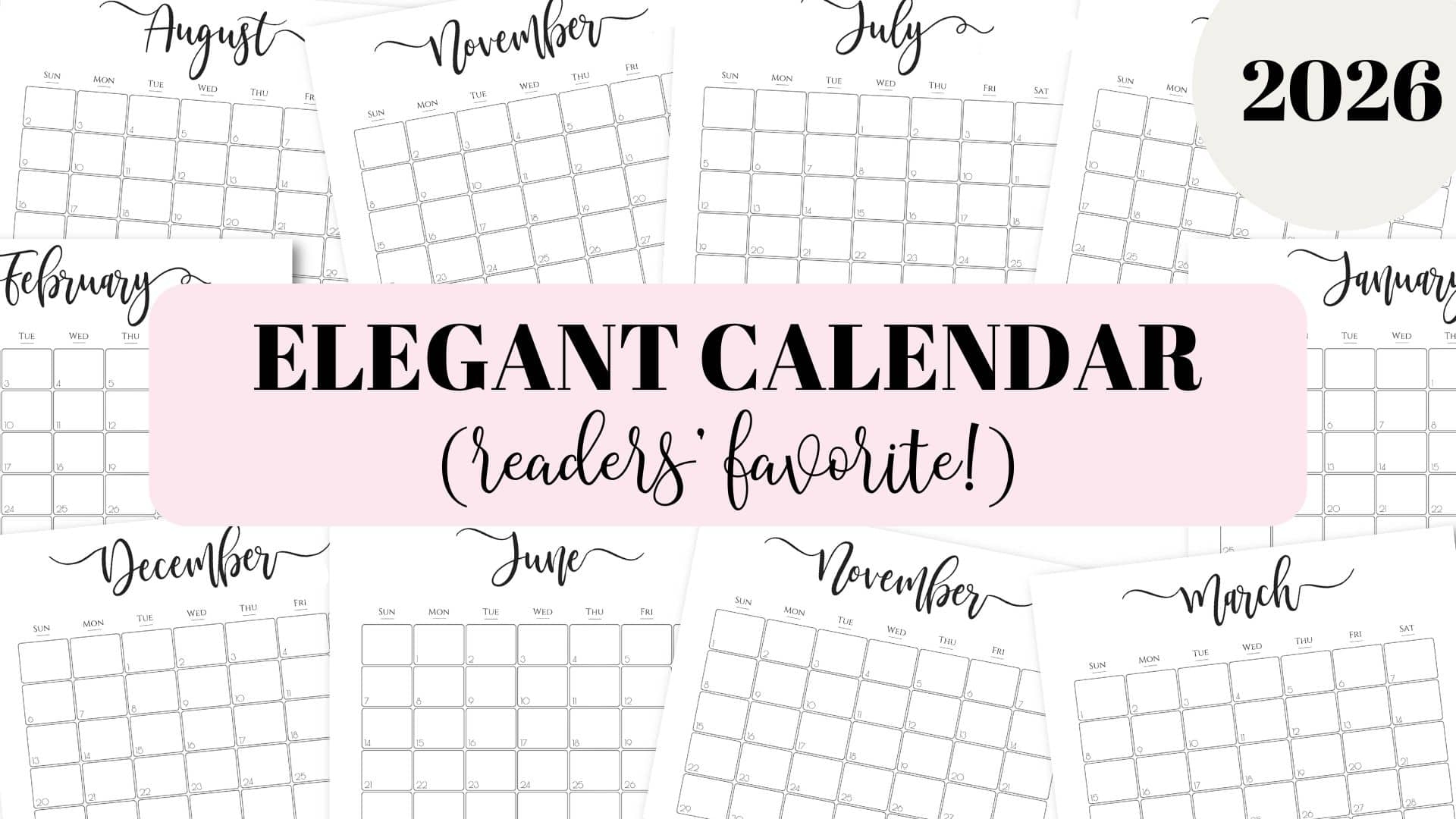 2026 And 2026 Blank Calendar Printable Free