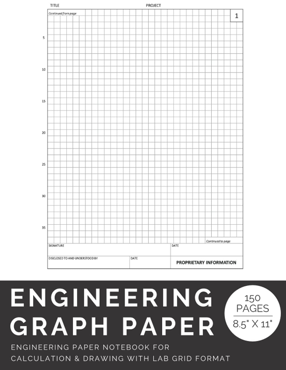 Engineering Graph Paper 150 Pages Engineering Computation Pad amp Drawing Pad With 4x4 4 Squares Per Inch 0 25 Lab Grid Format Engineering Paper 