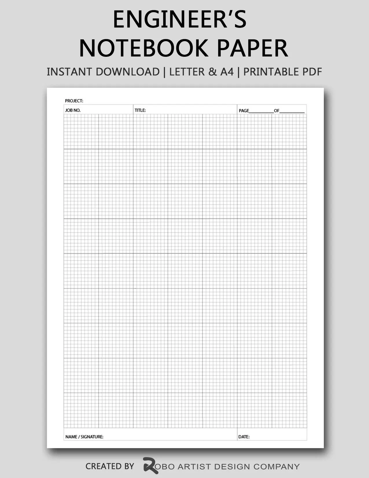 Engineering Grid Paper Printable Graph Paper Squared Paper 