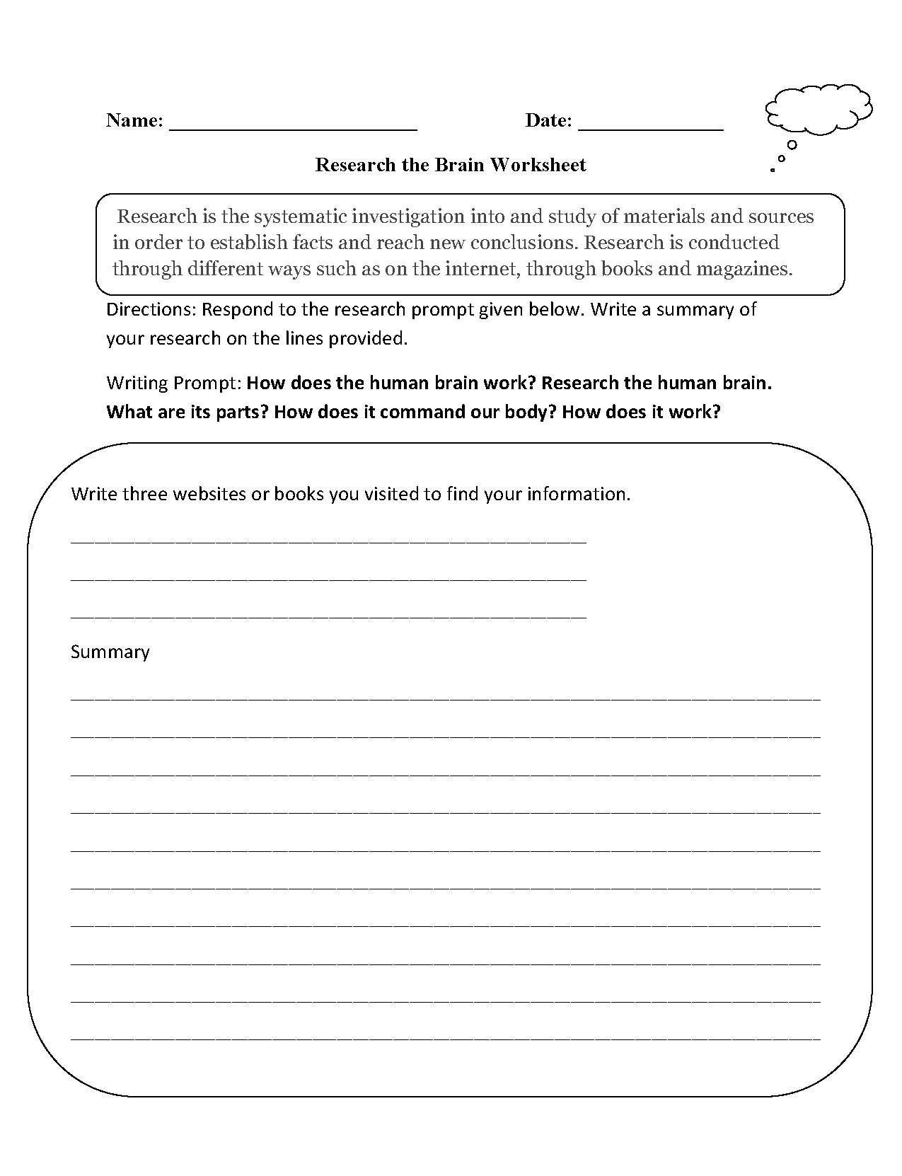 Englishlinx Research Worksheets