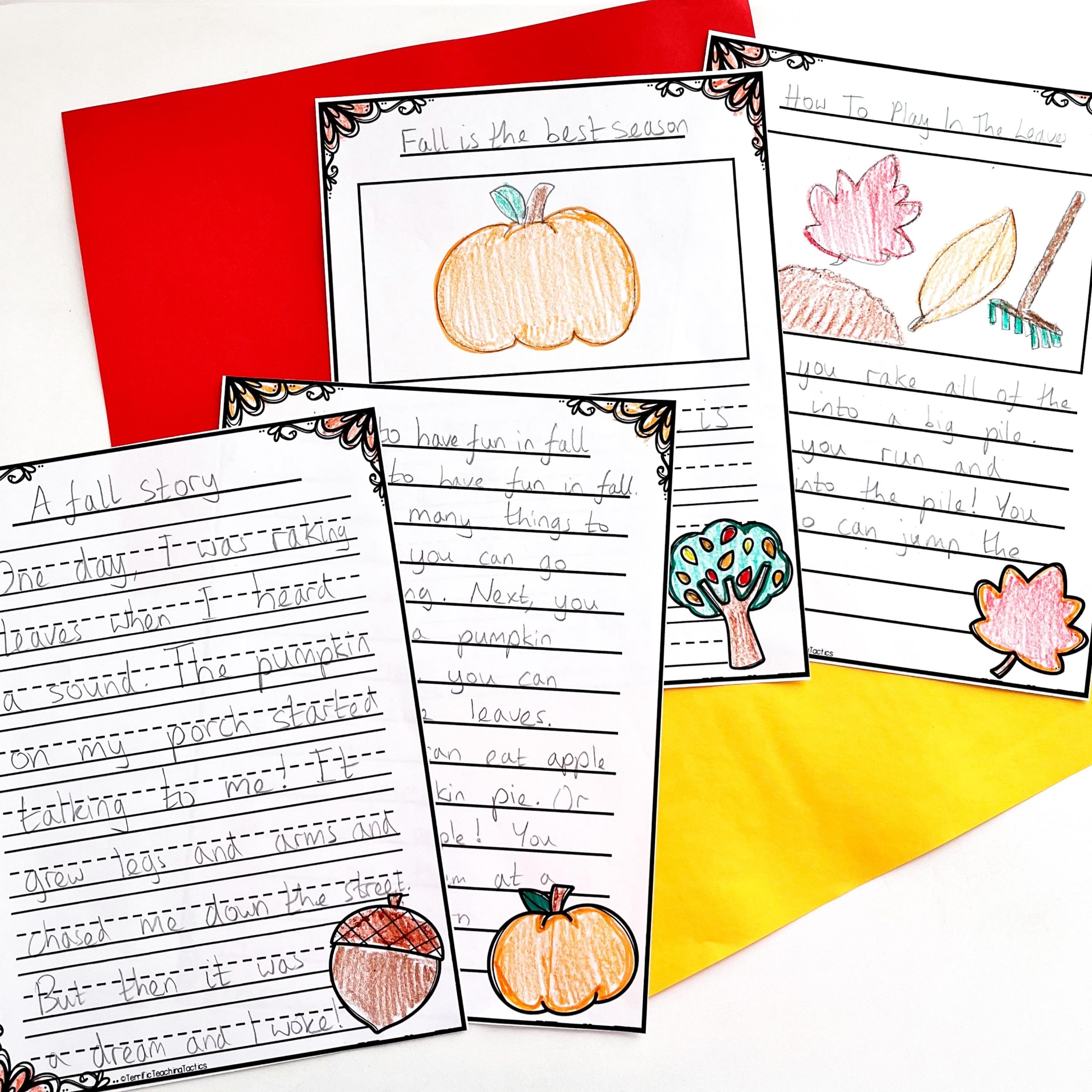 Fall Writing Pages Writing Craft Pumpkin Writing Paper Leaf Writing
