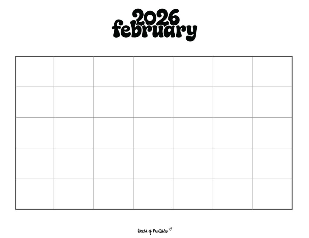 February 2026 Calendars 200 Free Printables World Of Printables