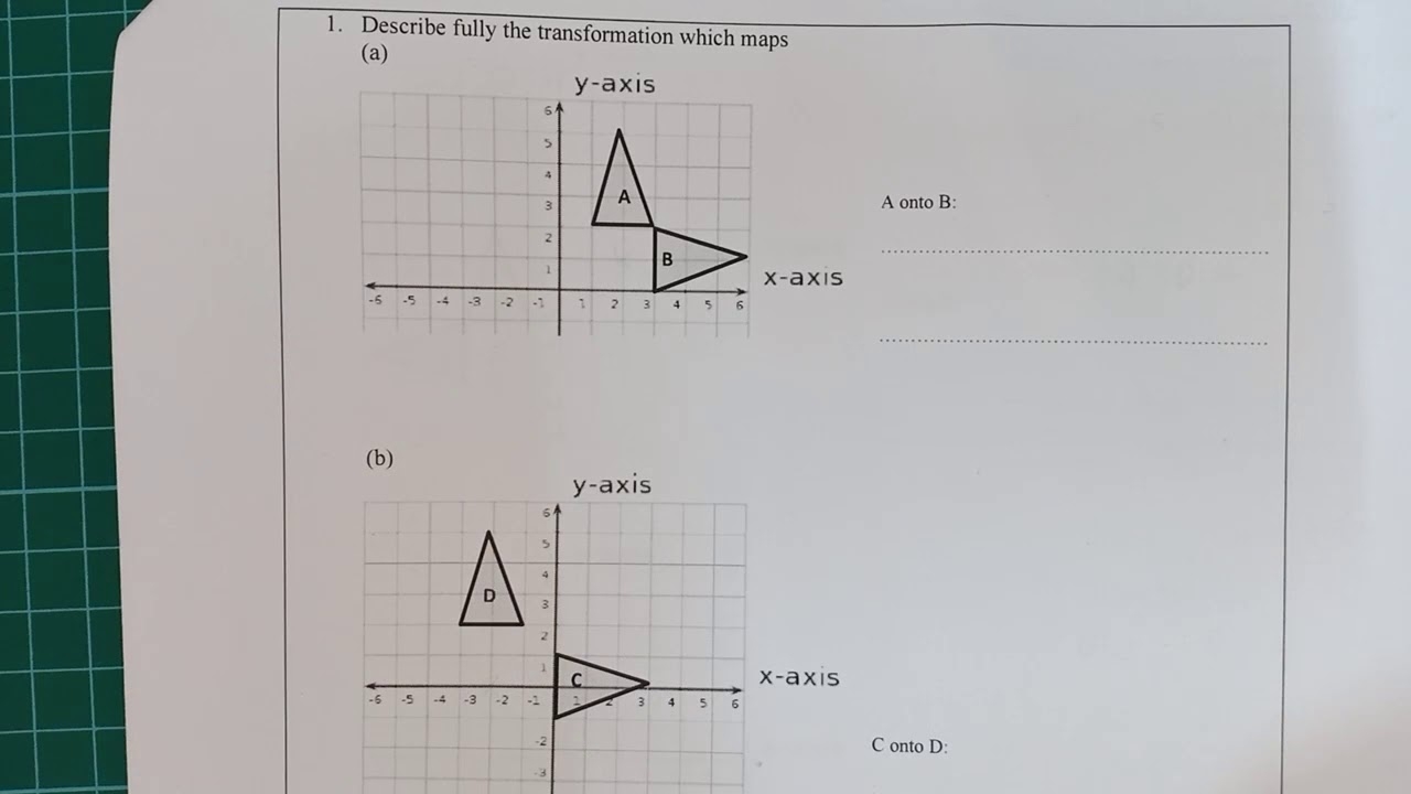 Finding Centre Of Rotation Using Tracing Paper Q1 a 