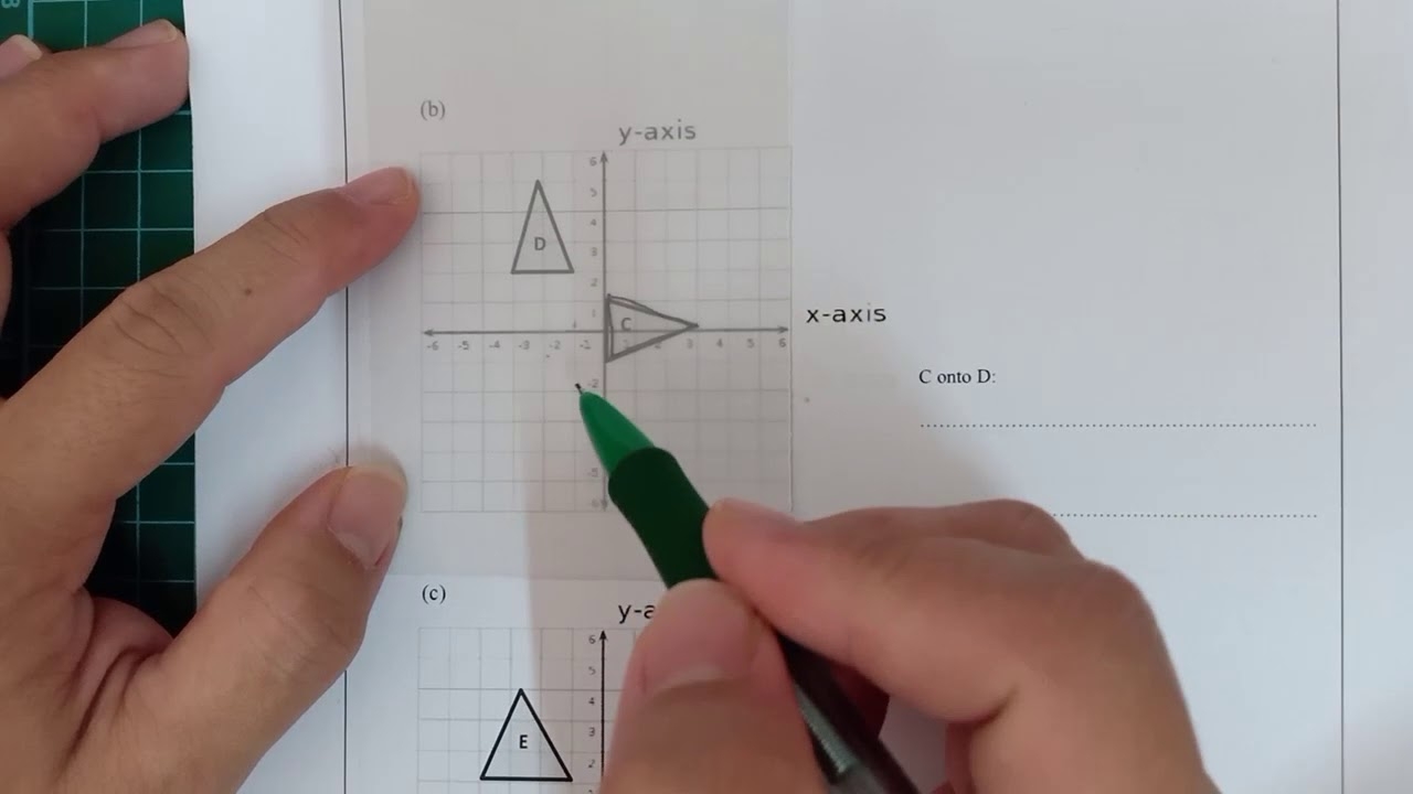 Finding Centre Of Rotation Using Tracing Paper Q1 b 