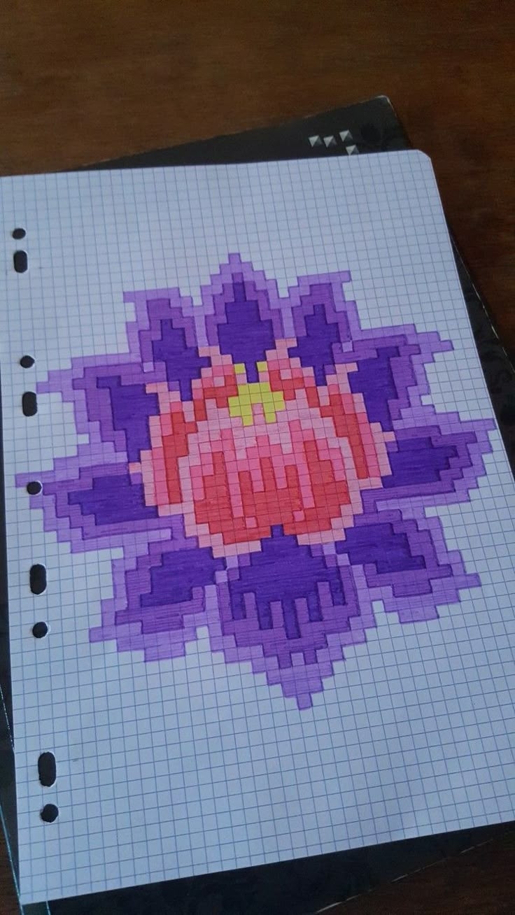Flower Drawing On Graph Paper