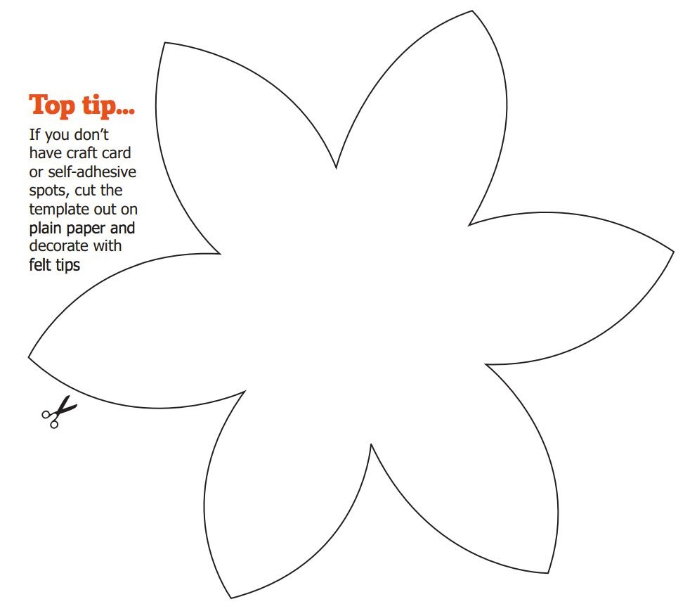 Printable Paper Flower Template Cut Out