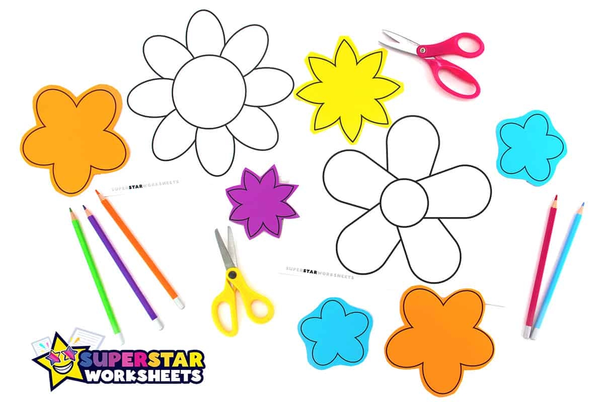 Flower Templates Free Printables Superstar Worksheets