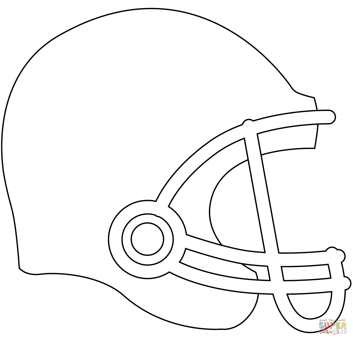 Printable Paper Football Helmet Template