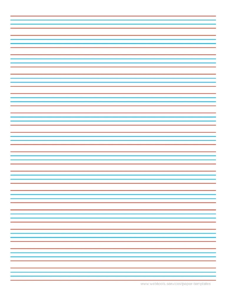 Four Lines English Alphabet Writing Paper Template 1000 PDF