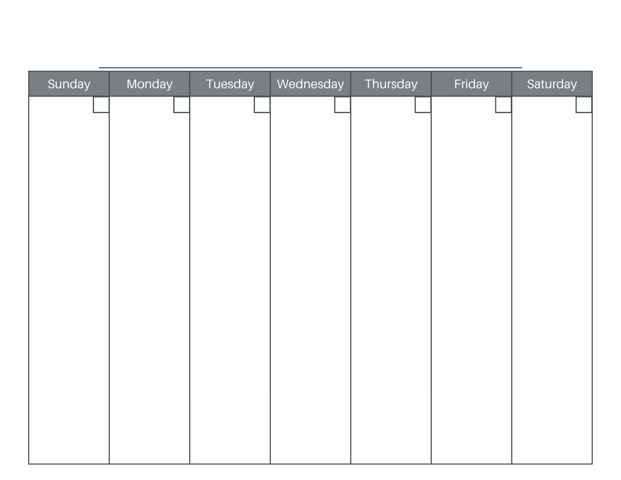 Free 1 Week Calendar Printable PDF