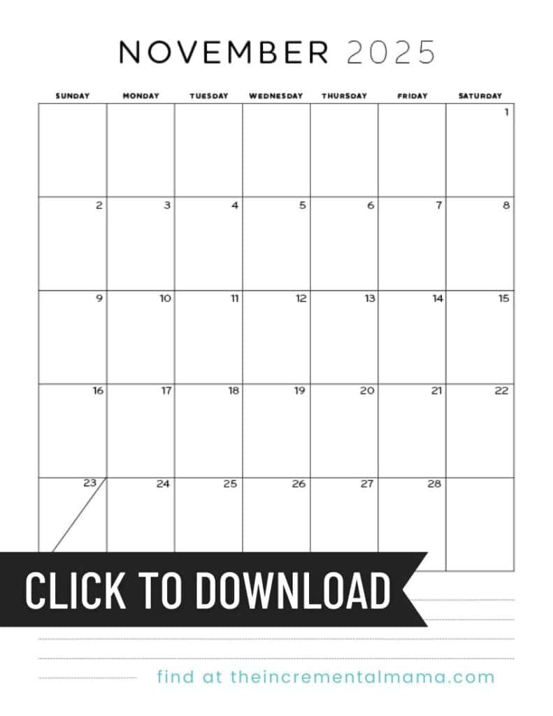 Free 2025 Monthly Calendar PDF Printable With Lined Section The 