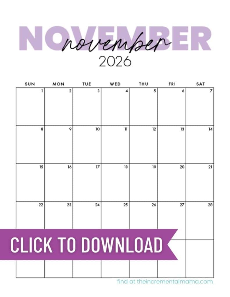 Free 2026 Monthly Calendar Template January To December The 