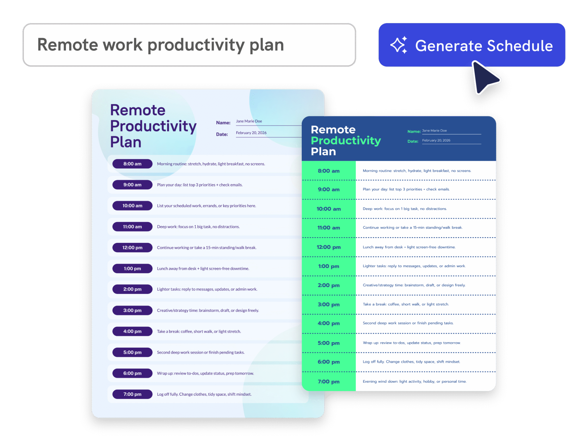 Free AI Planner Generator Piktochart
