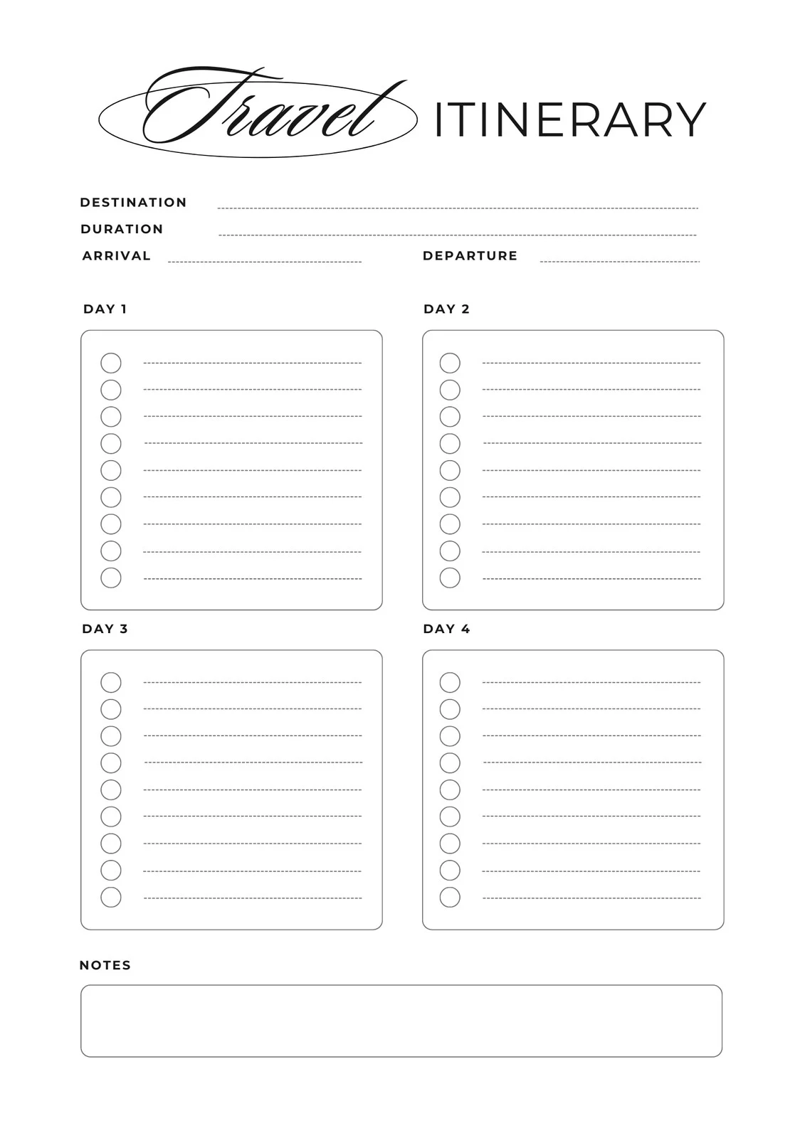 Vacation Calendar Planner Template Download