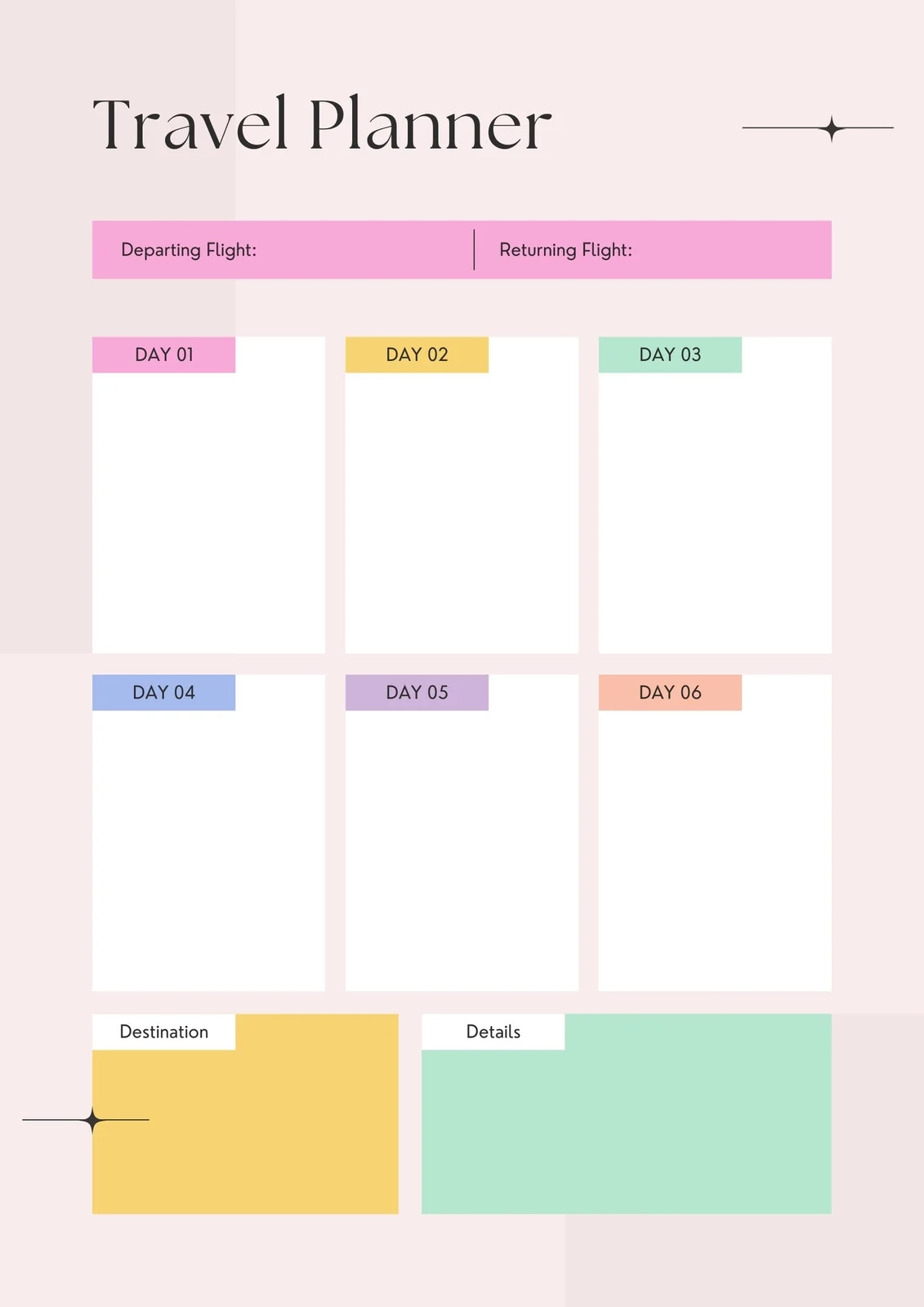 Free And Customizable Itinerary Planner Templates Canva