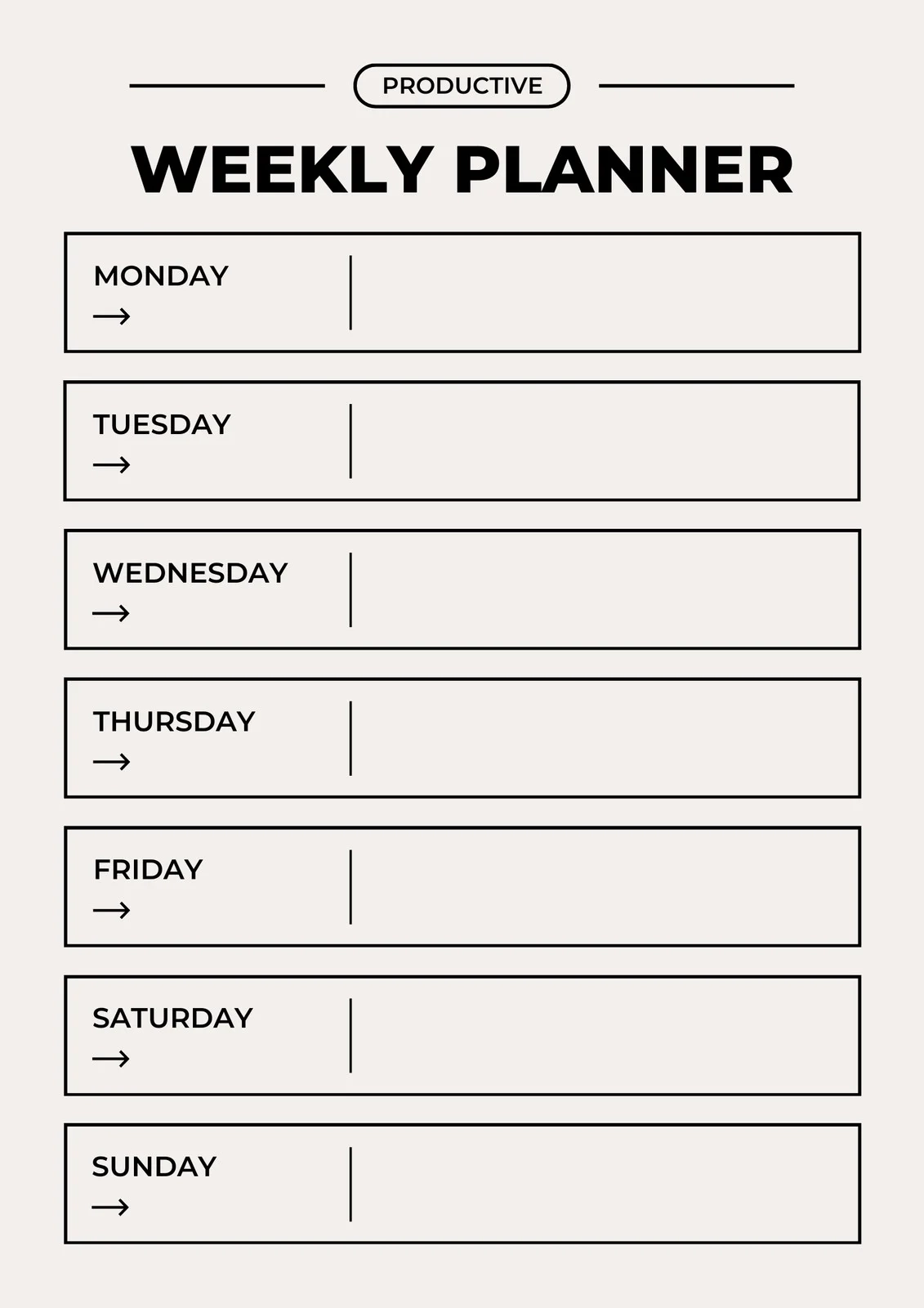 Weekly Calendar Planner Template
