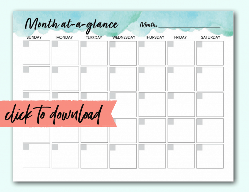 Calendar Templates Free Printable