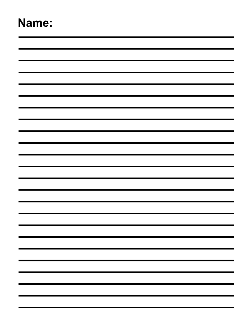 Lined Sheet Paper Printable