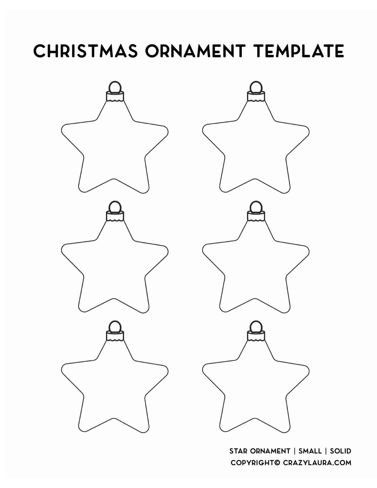 Free Christmas Ornament Template Printables amp Outlines Crazy Laura