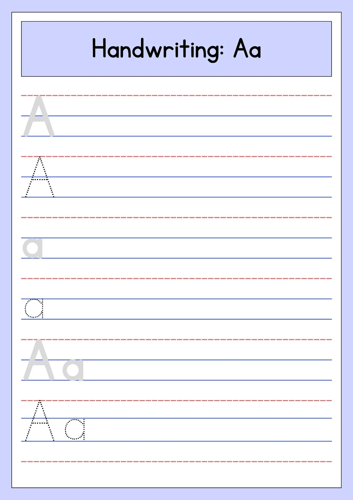 Preschool Writing Paper Printable