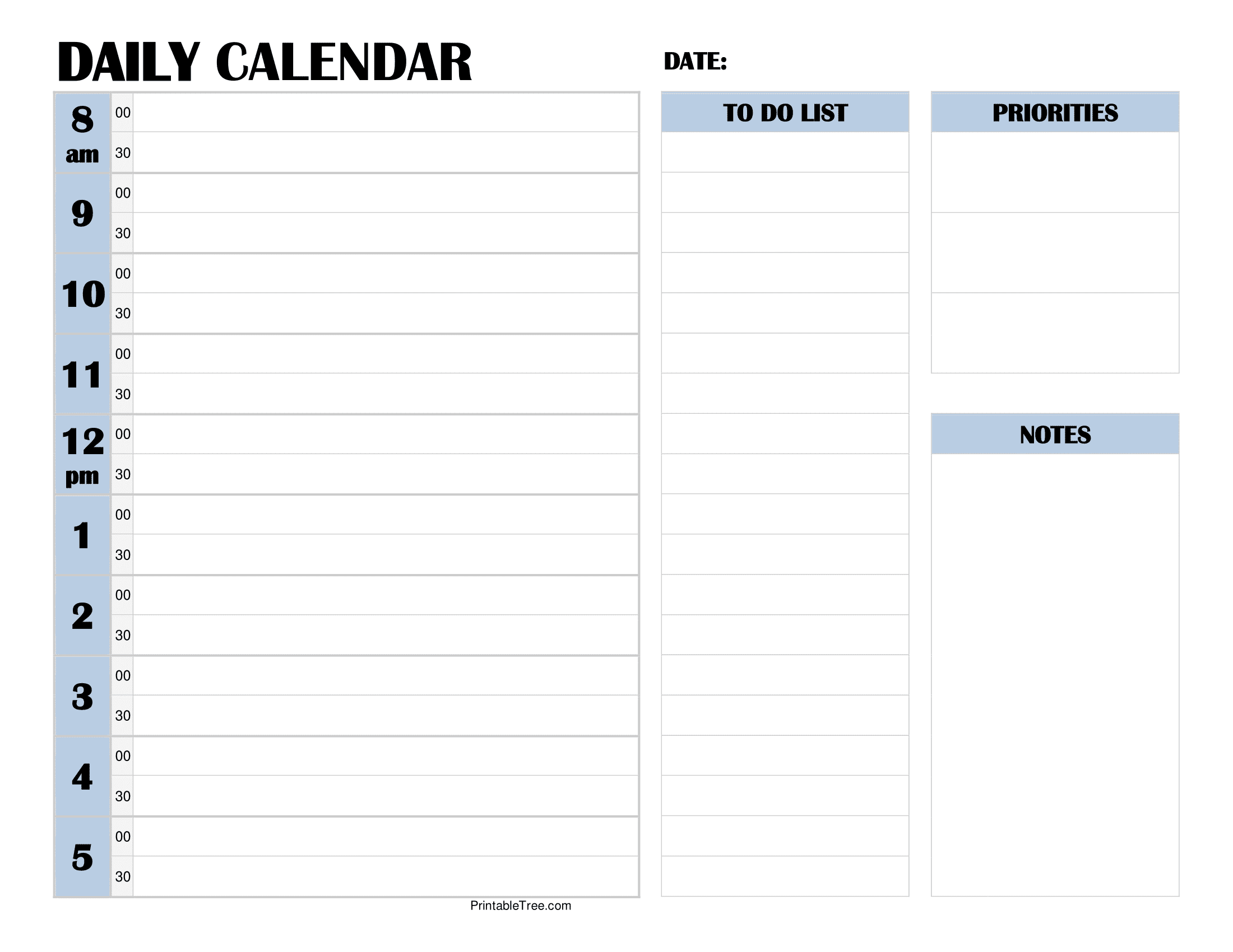 Free Daily Calendar 2026 Printable PDF Templates