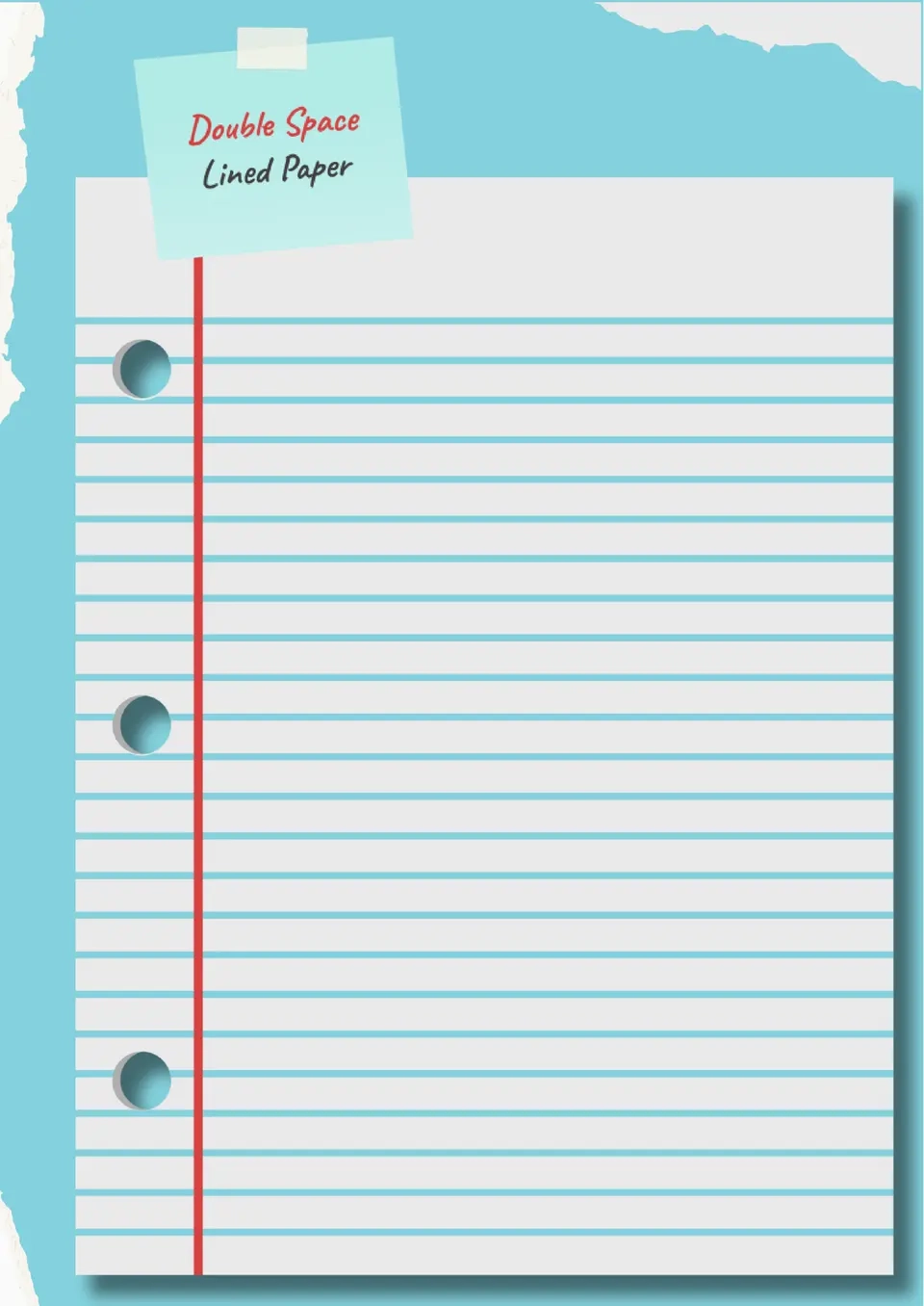 Free Double Spaced Lined Paper Template For Google Docs