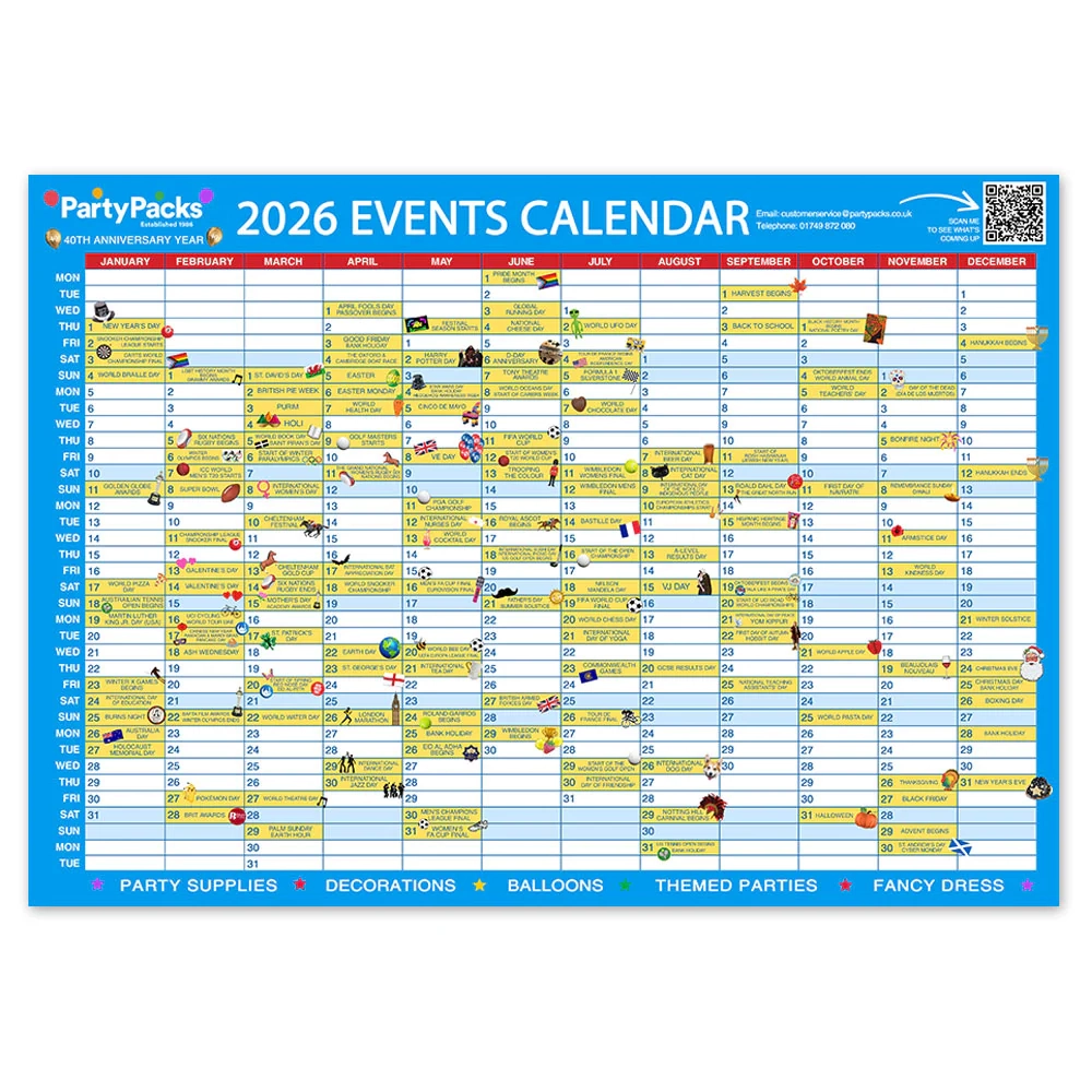 Free Events Calendar 2026 PDF Download UK Holidays 