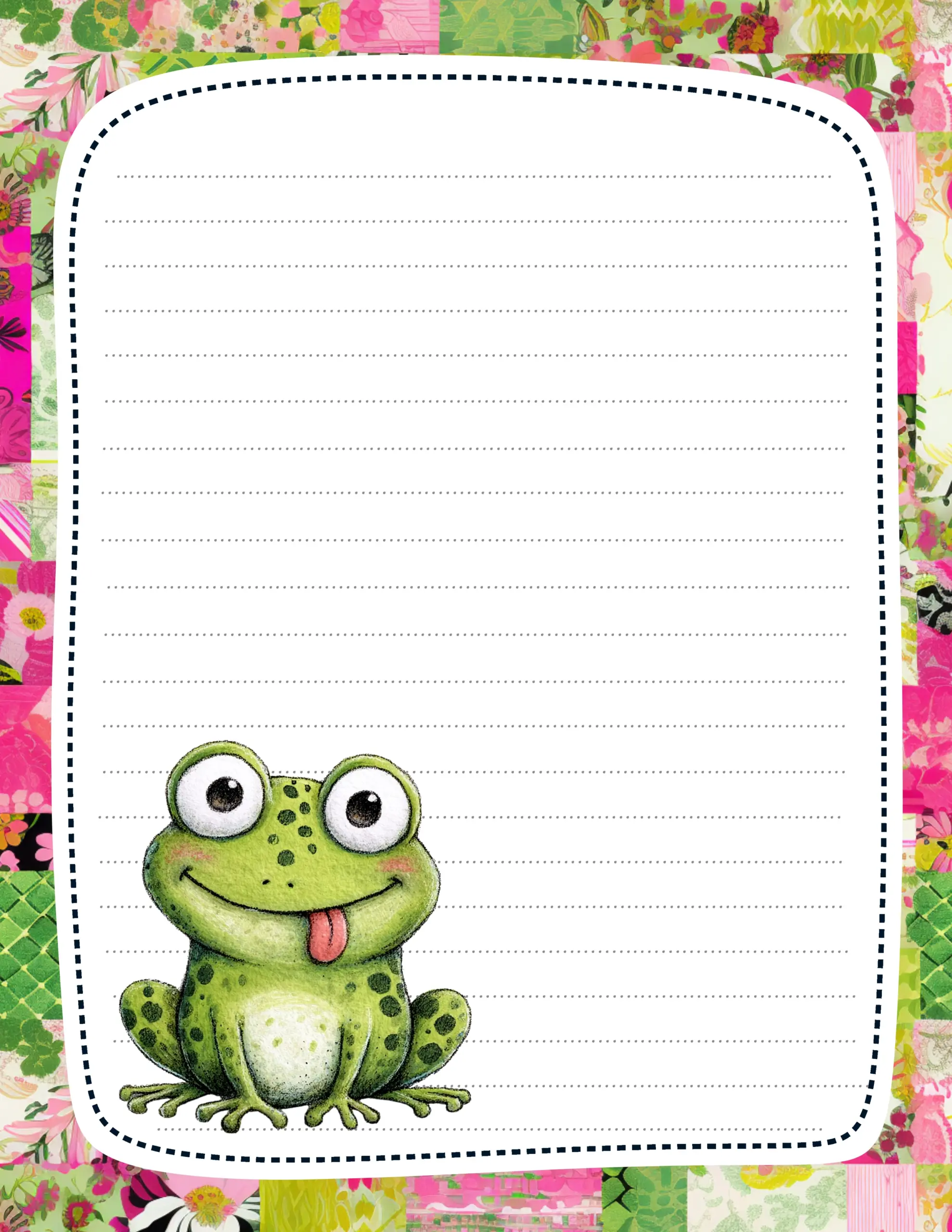 Free Froggy Stationery Printables A5 Half amp Full Page Envelopes