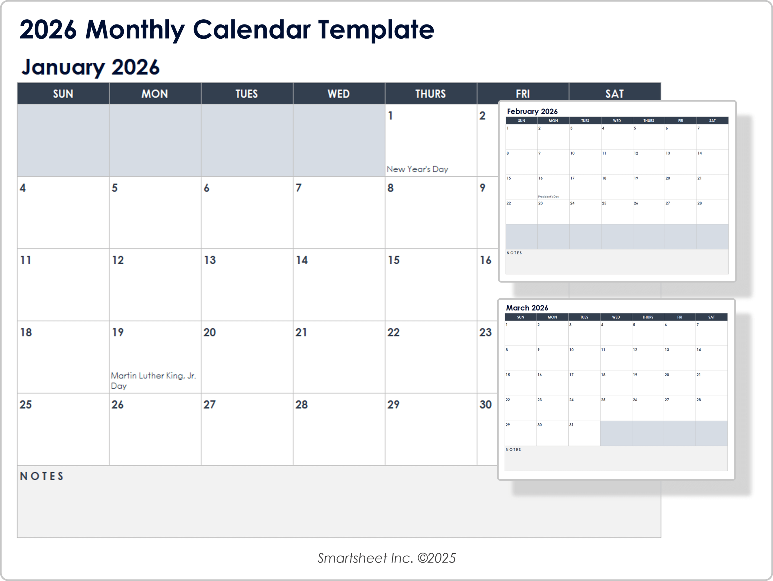 Online Calendar Planner Template