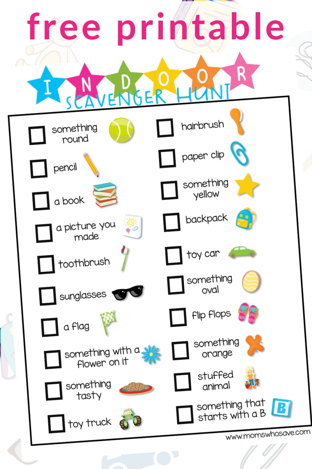 Scavenger Hunt Printable Paper