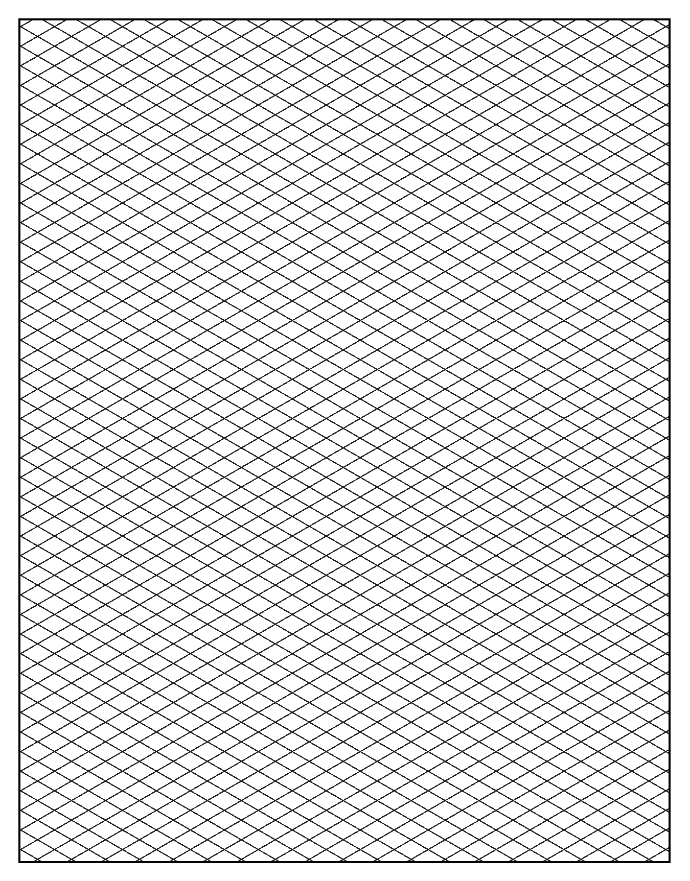 Full Page Isometric Graph Paper