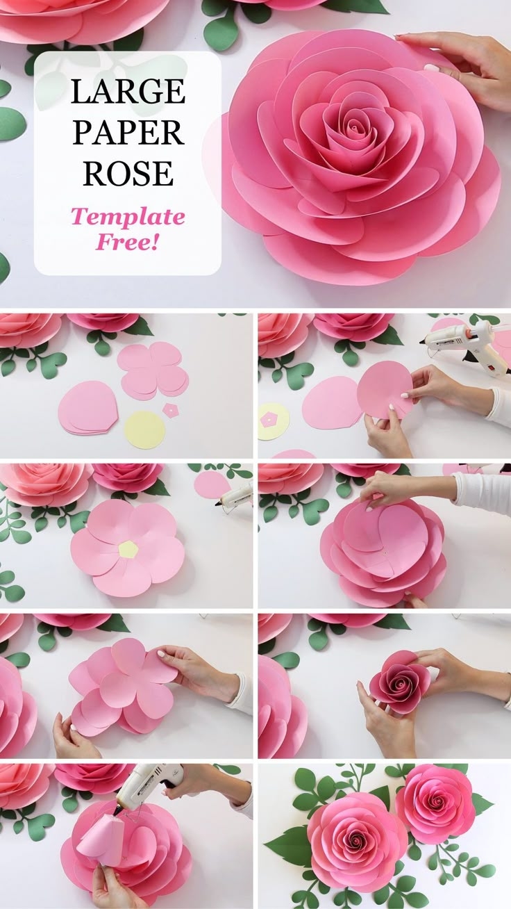 Free Printable Paper Rose Templates