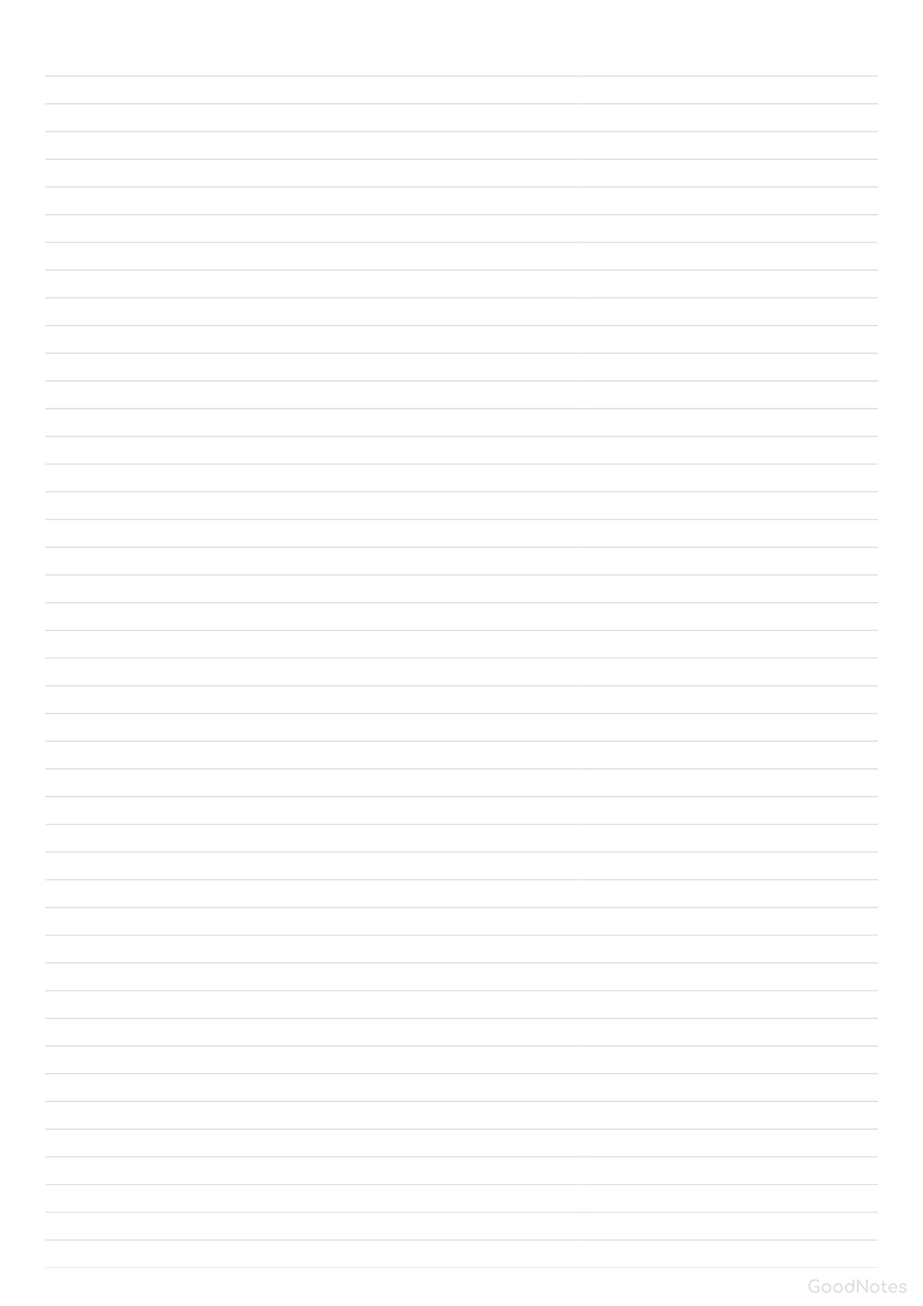 Free Lined Paper Template Goodnotes