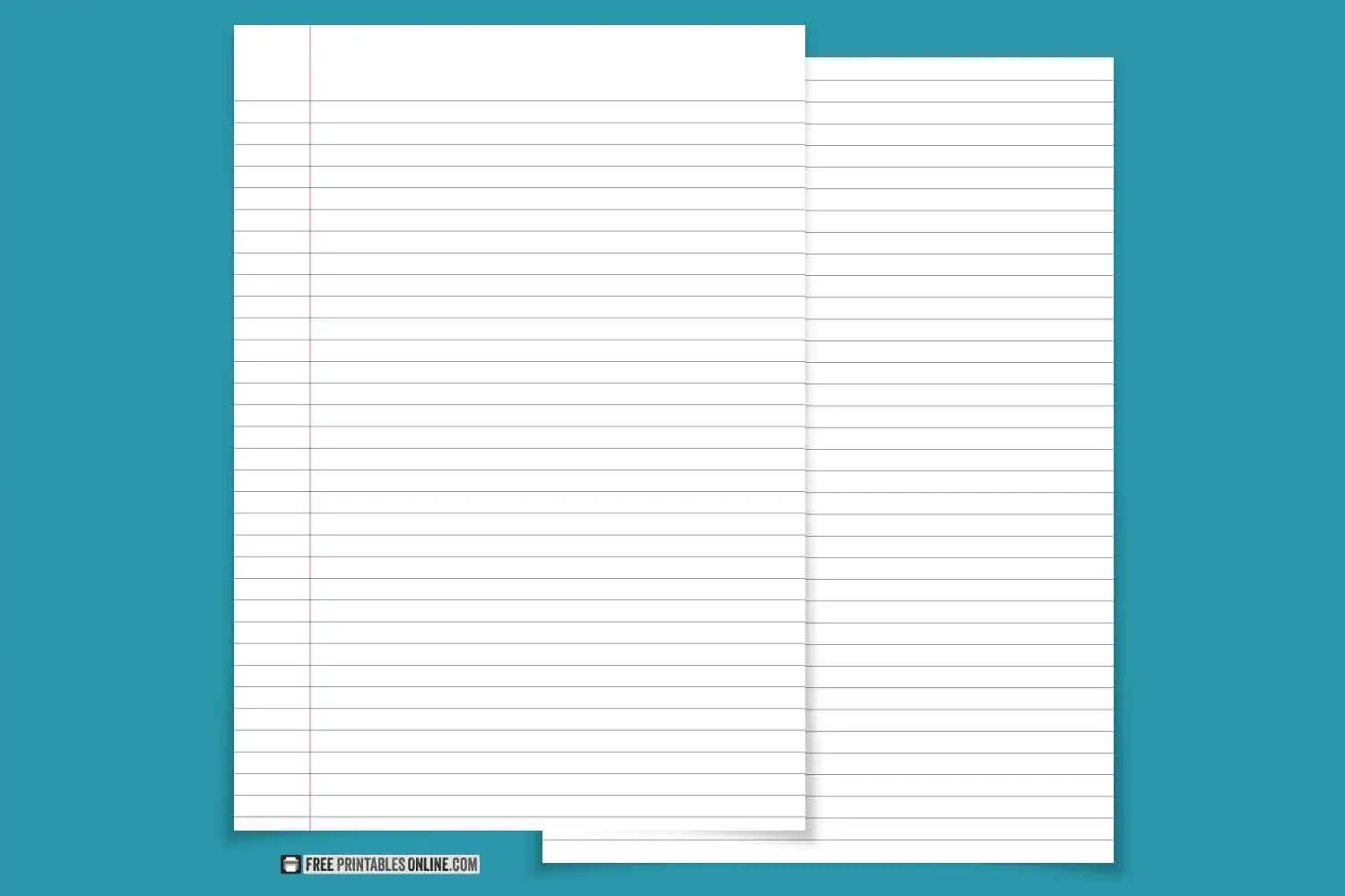 Free Lined Ruled Pages To Print lined Paper Printables Free 