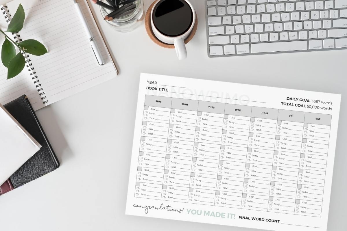 November 2026 Printable Calendar Nanowrimo