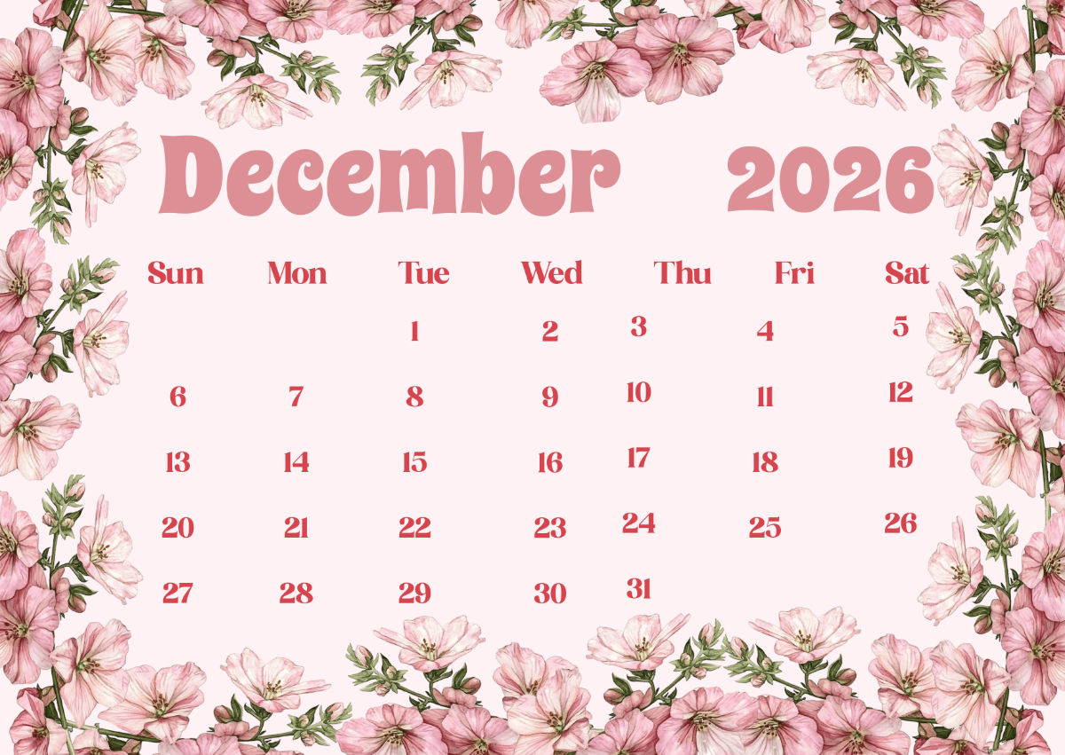December 2026 Cute Landscape Calendar Printable