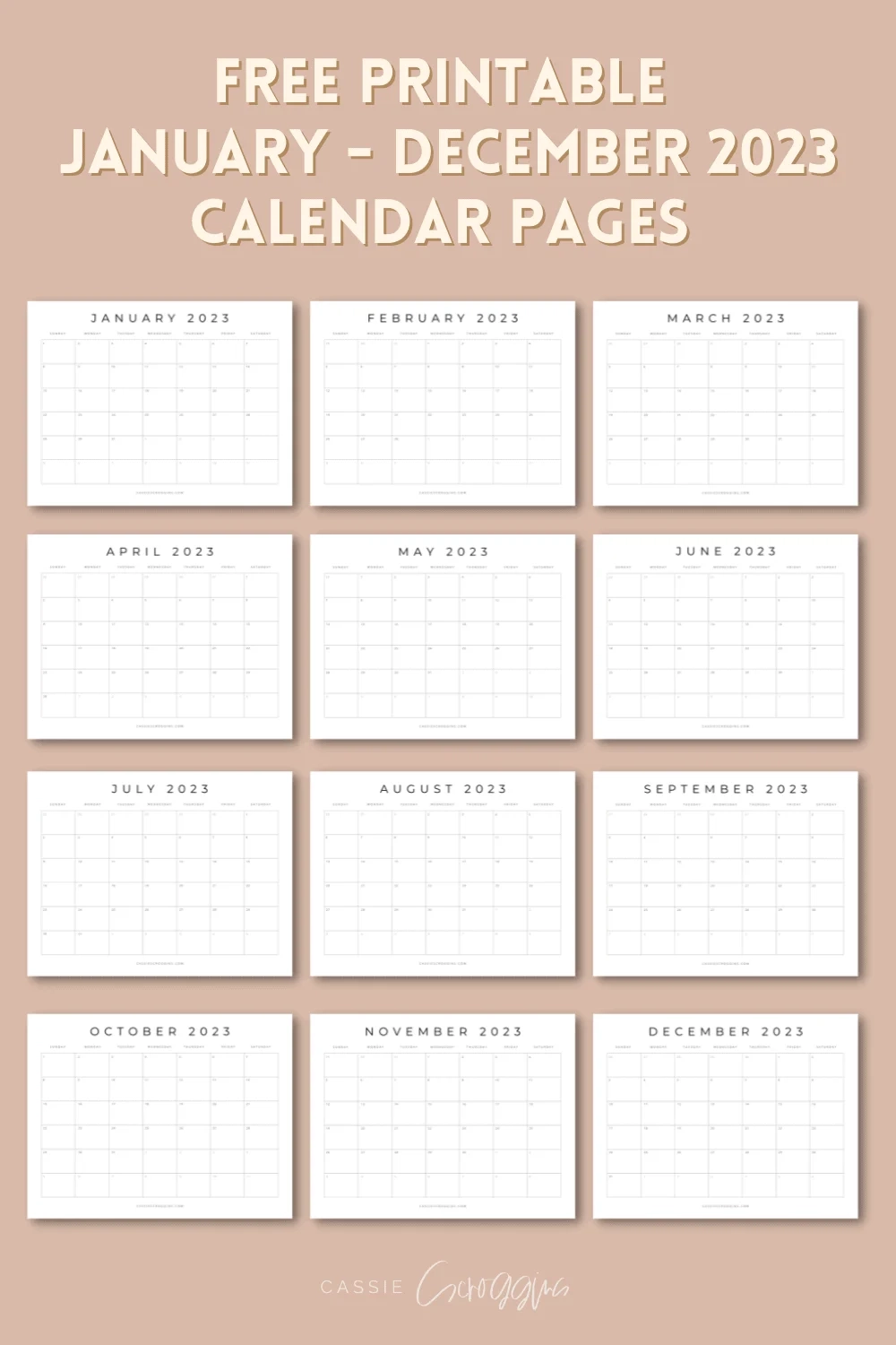 Blank November To January Calendar Printable