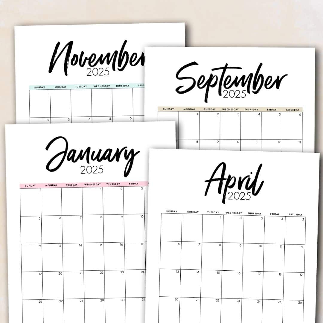 Printable Calendars With Designs