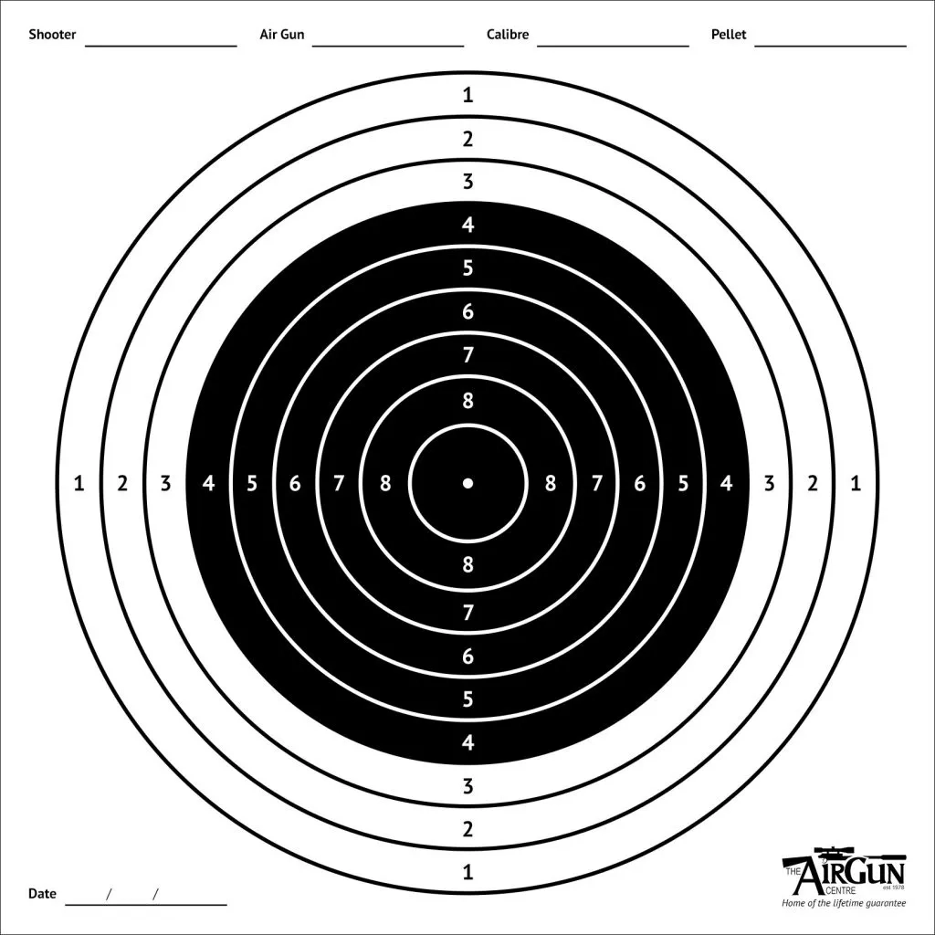 Free Printable Air Rifle Targets A4 17cm amp 14cm The Airgun Centre