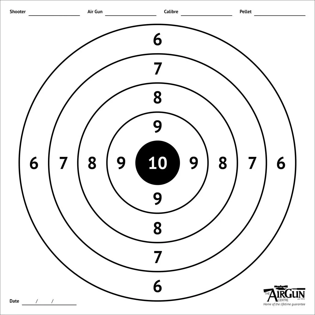 Free Printable Air Rifle Targets A4 17cm amp 14cm The Airgun Centre