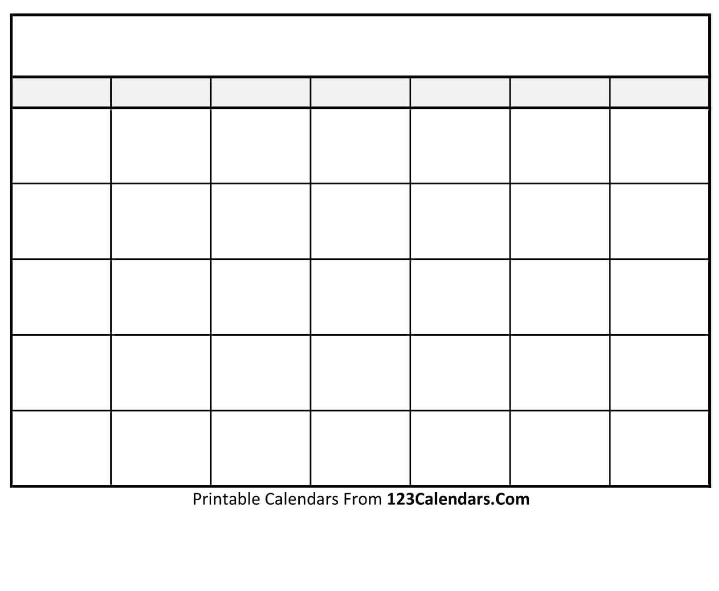 Printable Editable Blank Calendar Template