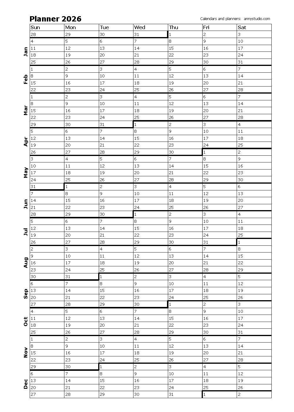 Free Printable Calendars And Planners 2026 2027 And 2028