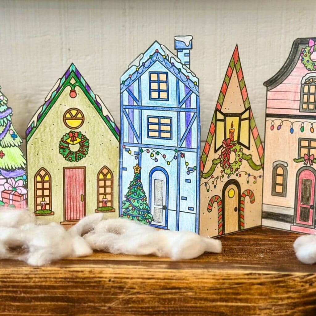 Paper Christmas Village Printable
