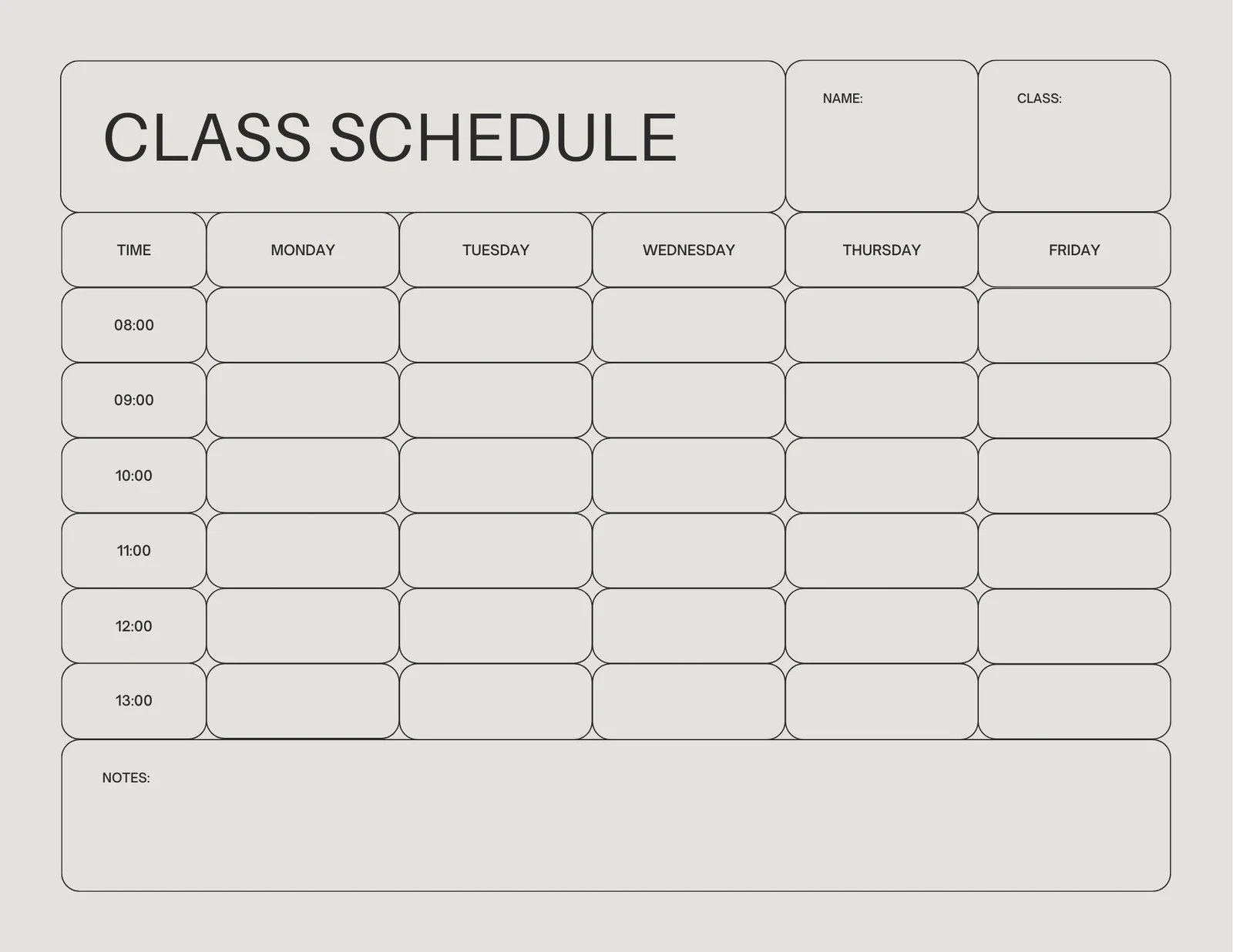 Free Printable Class Schedule Templates To Customize Canva